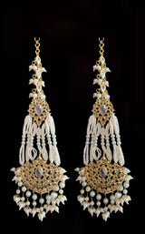 DER82 Lana jhoomar earrings - pearls (SHIPS IN 4 WEEKS )