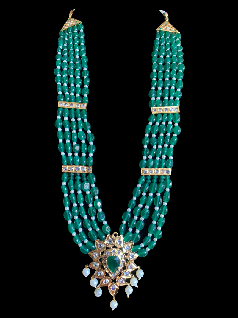 LN162 Erica Rani haar in emerald quartz beads  ( READY To SHIP )