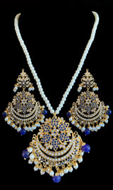 PS415 Mohini pendant set ( sapphire   )READY TO SHIP