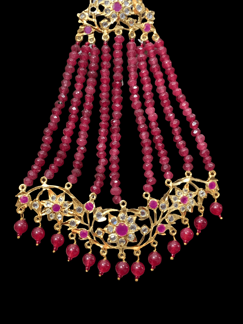 DJHR67 Abira jhoomar in rubies ( READY TO SHIP  )