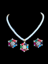 KIDS fresh water pearls pendant set with earrings- NAVRATAN ( READY TO SHIP )