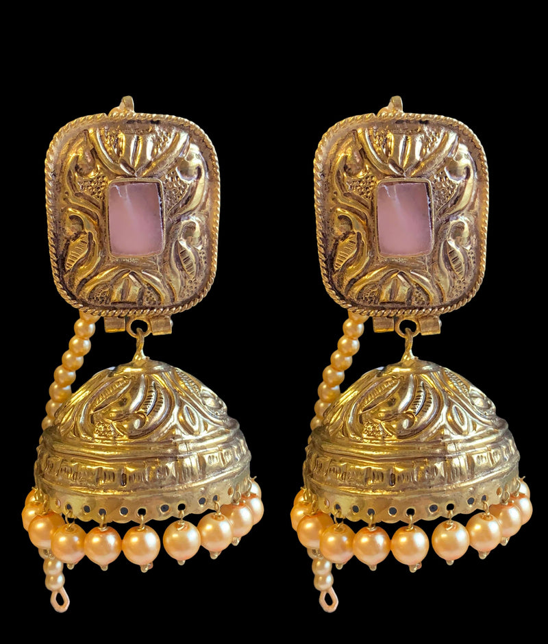 Navya gold plated jhumka ( SHIPS IN 4 WEEKS )