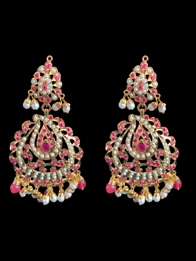 PS97 Jadau  pendant set in ruby    ( READY TO SHIP)