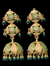 DER395 Hina jhumka ( green  )  (READY TO SHIP )