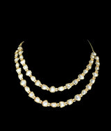 Uncut high quality cz polki style necklace with earrings ( READY TO SHIP)