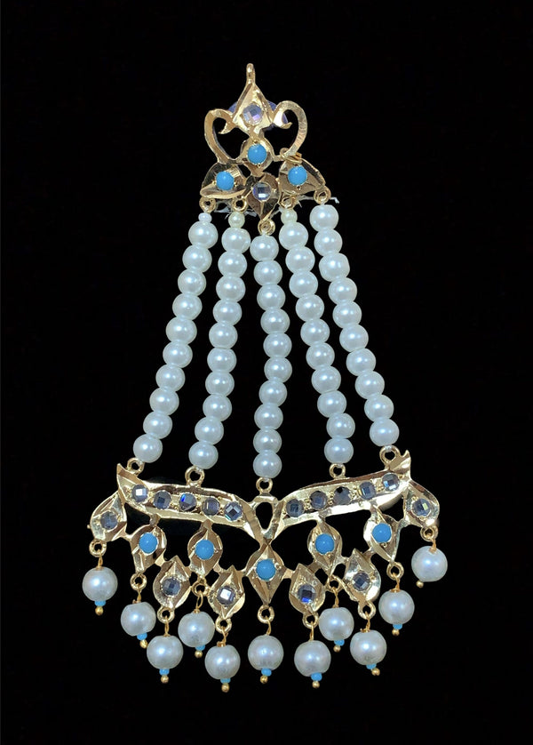 Amrita jhoomar earrings in Feroza / turquoise ( READY TO SHIP )