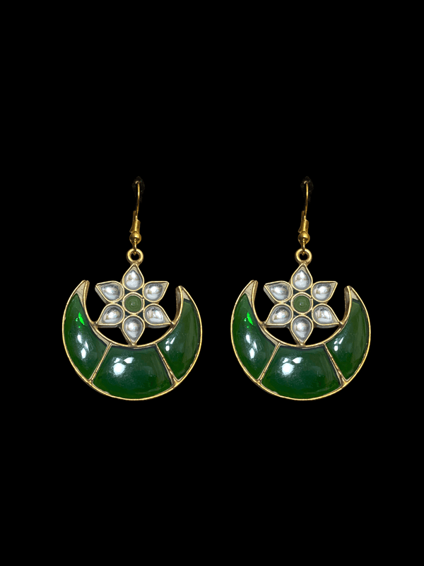 DER244   Niswa farshi kundan earrings  (READY TO SHIP )