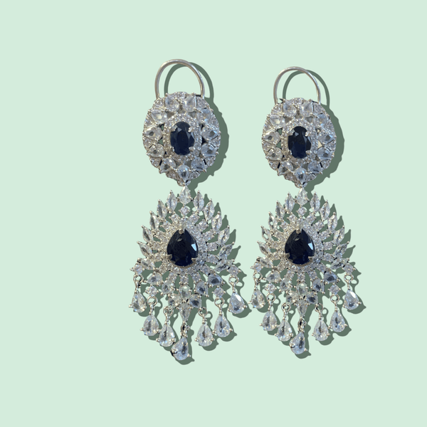 Manahil earrings -  blue DER6( READY TO SHIP )