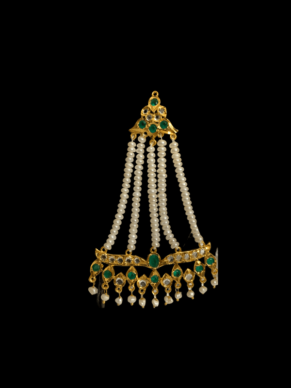 DER73 Hyderabadi jhoomar earrings in fresh water pearls ( READY TO SHIP)