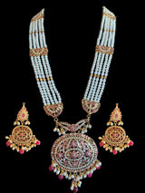 Simran rani haar in ruby with pearls ( READY TO SHIP)