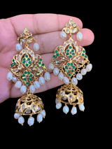 DER93 Lina earrings in fresh water pearls - green ( READY TO SHIP )