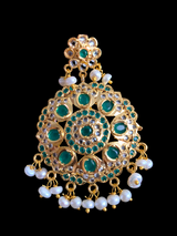 NS349 Simeon gold plated Hyderabadi necklace in fresh water pearls ( SHIPS IN 4 WEEKS )