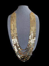 LN203 Chandan haar necklace  in gold plating  (READY TO SHIP )