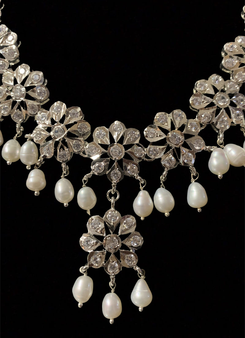 NS211 Malavika necklace set in fresh water pearls (READY TO SHIP)
