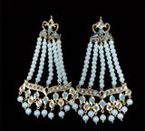 Amrita jhoomar earrings in Feroza / turquoise ( READY TO SHIP )