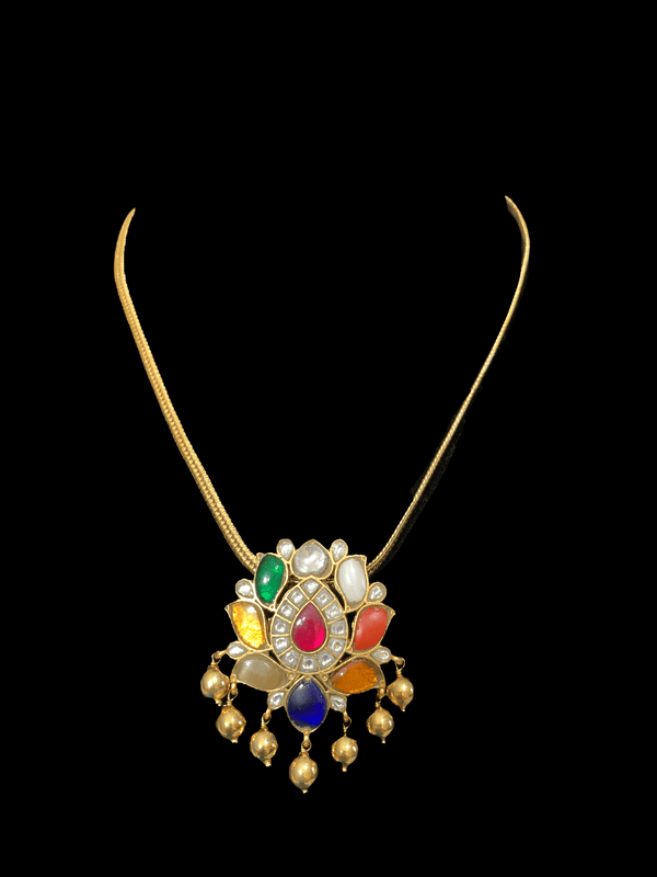 NS33 Navratan necklace ( READY TO SHIP)