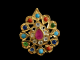 DJR8 Rida  statement  ring in navratan   ( READY TO SHIP )