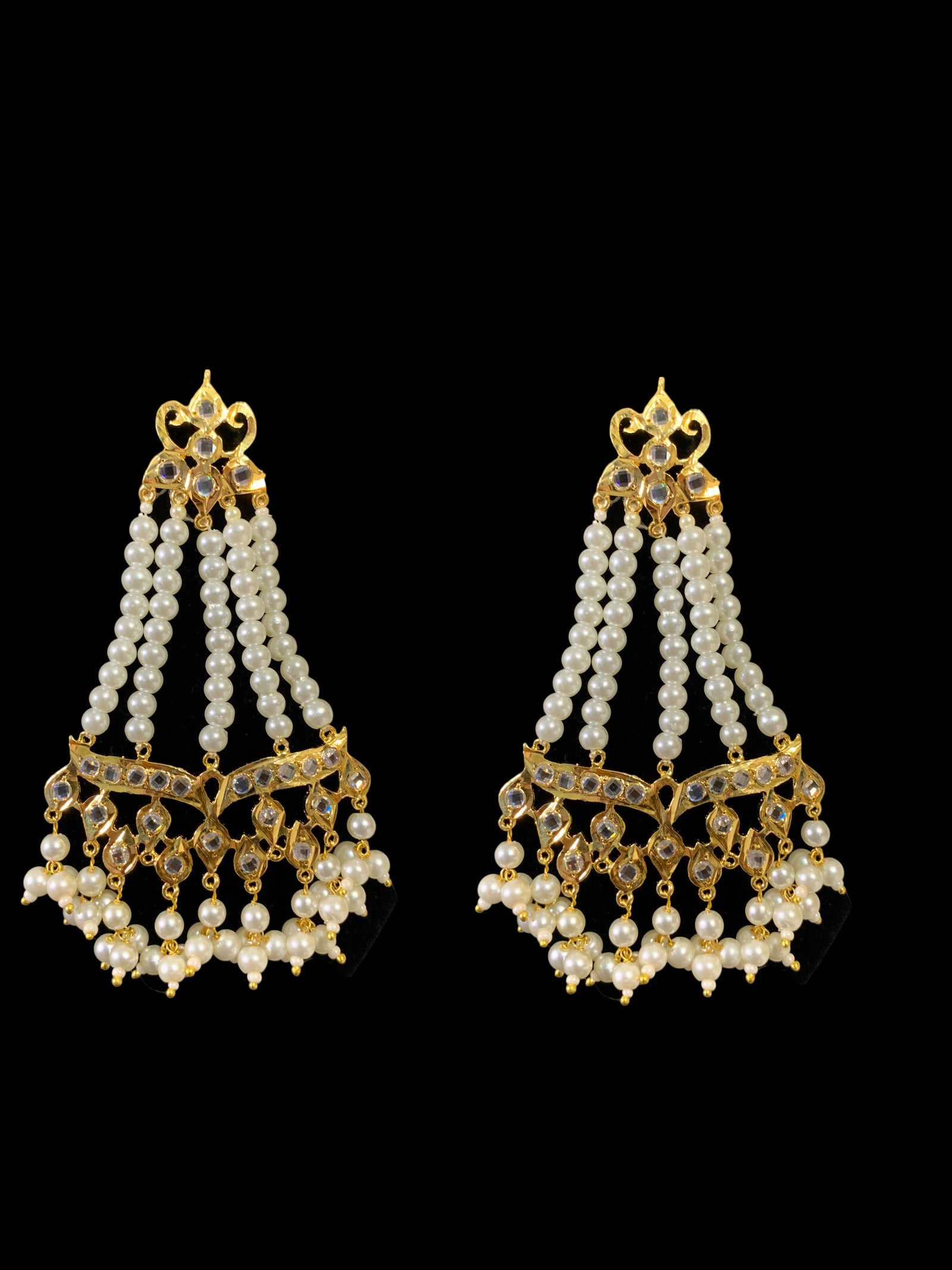 BR55 Insia hyderabadi popular jadavi lacha with double jhumka and tika , Indian jewellery , gold plated choker