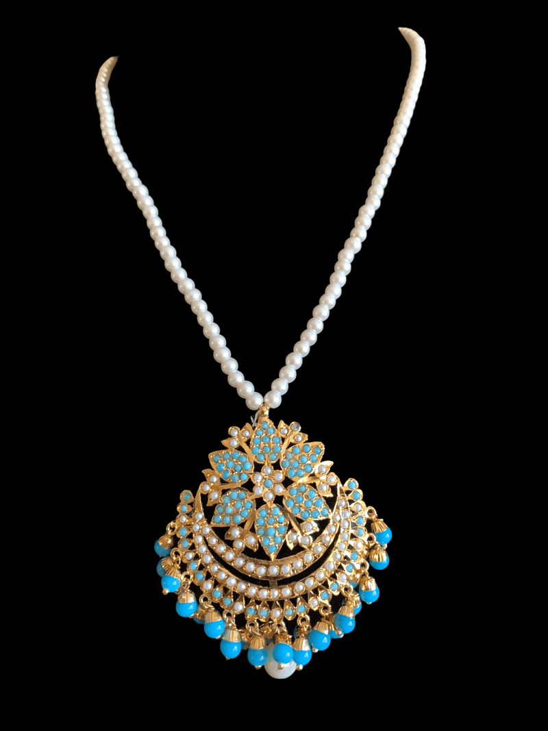 PS414 Mohini pendant set ( turquoise   )READY TO SHIP