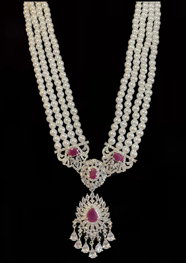 Manahil cz set rubies  ( READY TO SHIP )