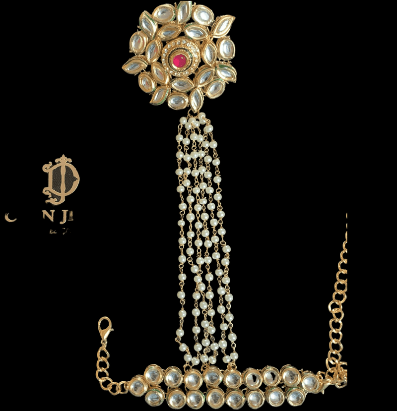 HP11 Jaeda kundan haath phool(READY TO SHIP  )