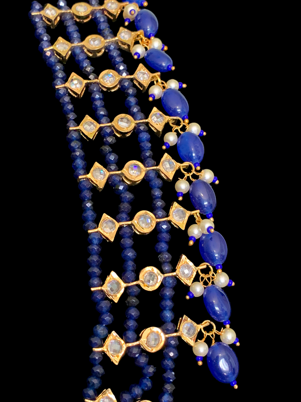 SAT74 Tara necklace in onyx (blue) beads ( READY TO SHIP )