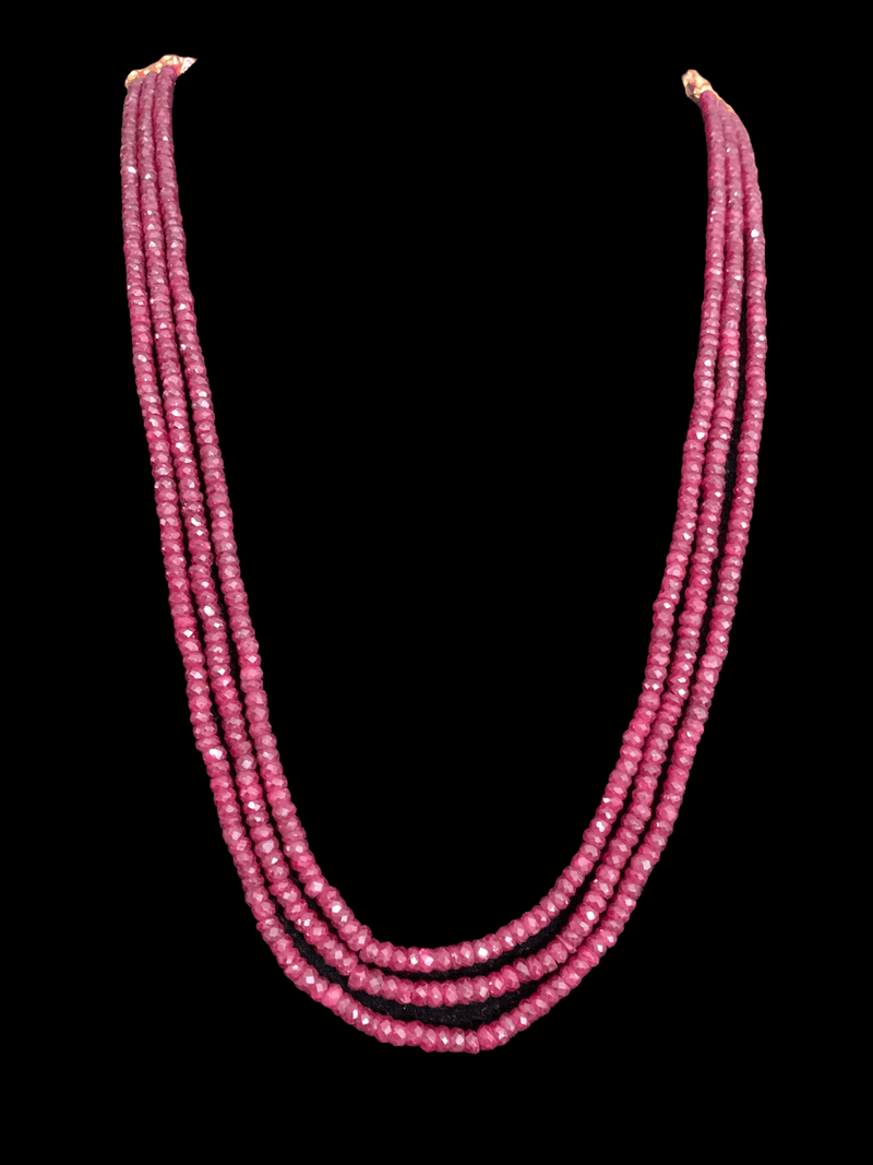 NS295 ruby  beads necklace ( READY TO SHIP )