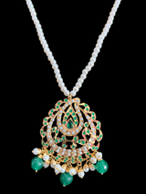 PS96 Jadau  pendant set in green   ( READY TO SHIP)