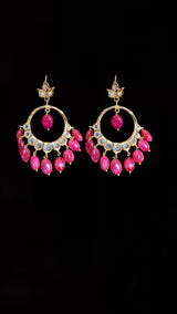 Barfi set in ruby  beads (SHIPS IN 4 WEEKS )