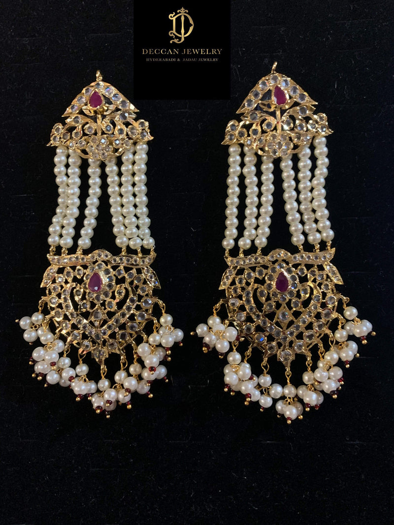 DER43 Maahi jhoomar Earrings  ( SHIPS IN 4 WEEKS )