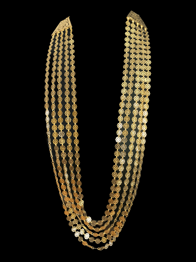 LN147 Chandan haar necklace  in gold plating  (SHIPS IN 4 WEEKS )