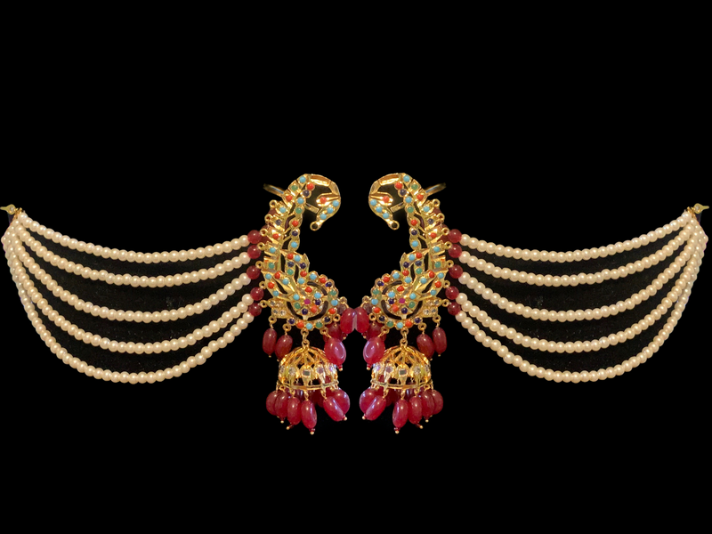 DER388 Kiran Hyderabadi Kaanphool jhumka ( SHIPS IN 4 WEEKS )