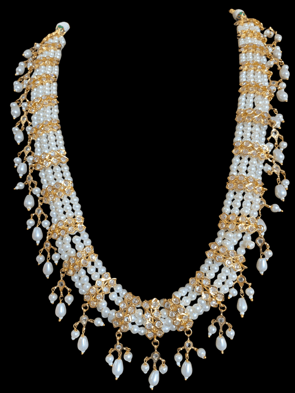 Esra multipendant necklace- shell pearls  (ships in 4 weeks )