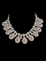 NS510 silver plated necklace with earrings ( READY TO SHIP )