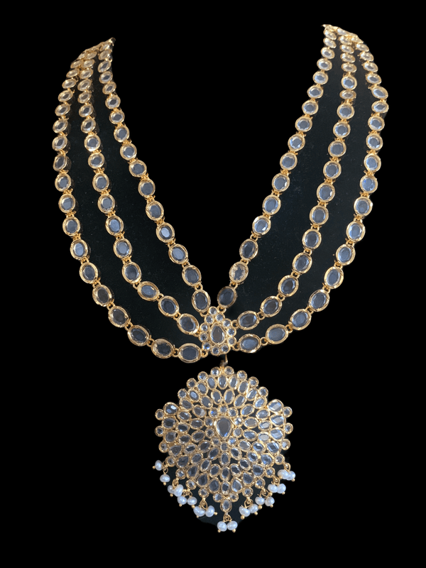 LN107 Marihah gold plated Rani haar in fresh water pearls ( READY TO SHIP )