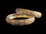 B124 Veena navratan bangles ( READY TO SHIP )