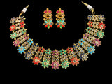 NS369 MIZAN Hyderabadi gold plated necklace set ( READY TO SHIP )