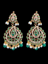 PS469 Jadau  pendant set in green   ( READY TO SHIP)