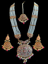 Simran rani haar in ruby with pearls ( READY TO SHIP)