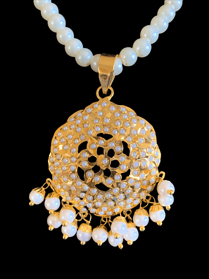 Naima   pendant set in pearls  ( SHIPS IN 4 WEEKS )