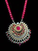 Nayana pendant set in red   ( READY TO SHIP )