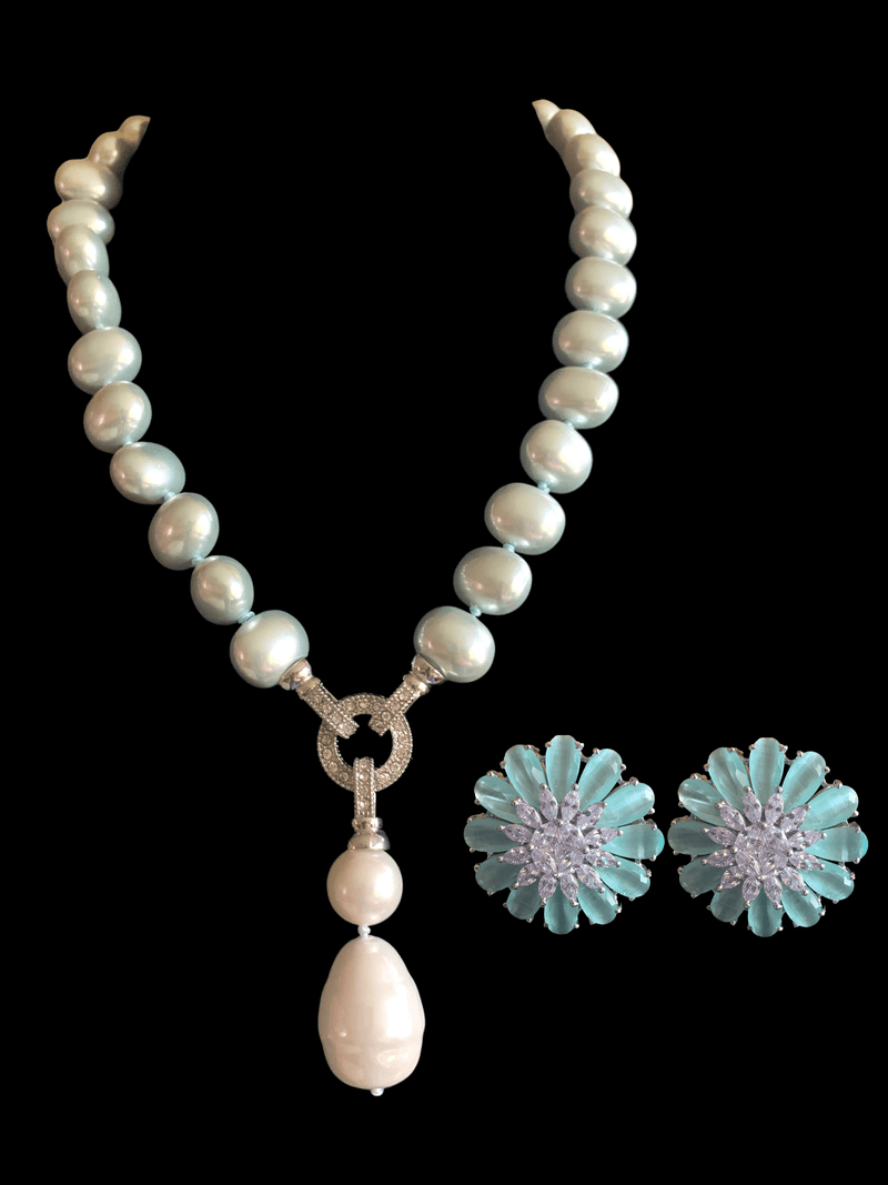 NS265 Pearl necklace set ( READY TO SHIP )