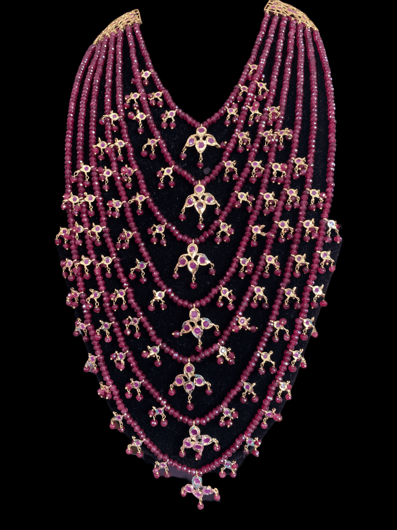 SAT30 Insia bridal satlada in ruby beads ( READY TO SHIP)