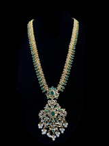 LN38 Huda long hyderabadi rani haar necklace (SHIPS IN 4 WEEKS )