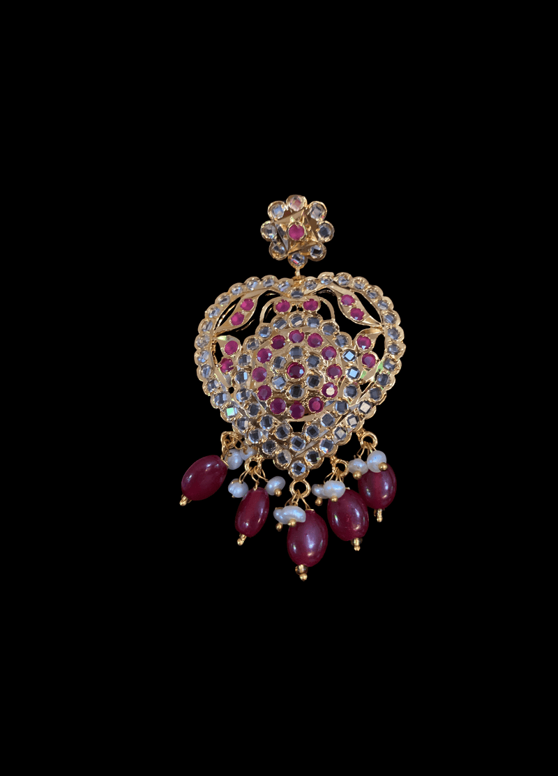 Antara hyderabadi Rani haar -red/ruby ( SHIPS IN 4 WEEKS )