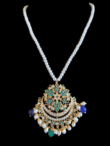 Mohini pendant set ( emerald sapphire   )SHIPS IN 4 WEEKS