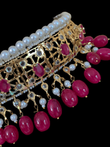C109  Insia jadavi lacha in ruby  beads (READY TO SHIP  )