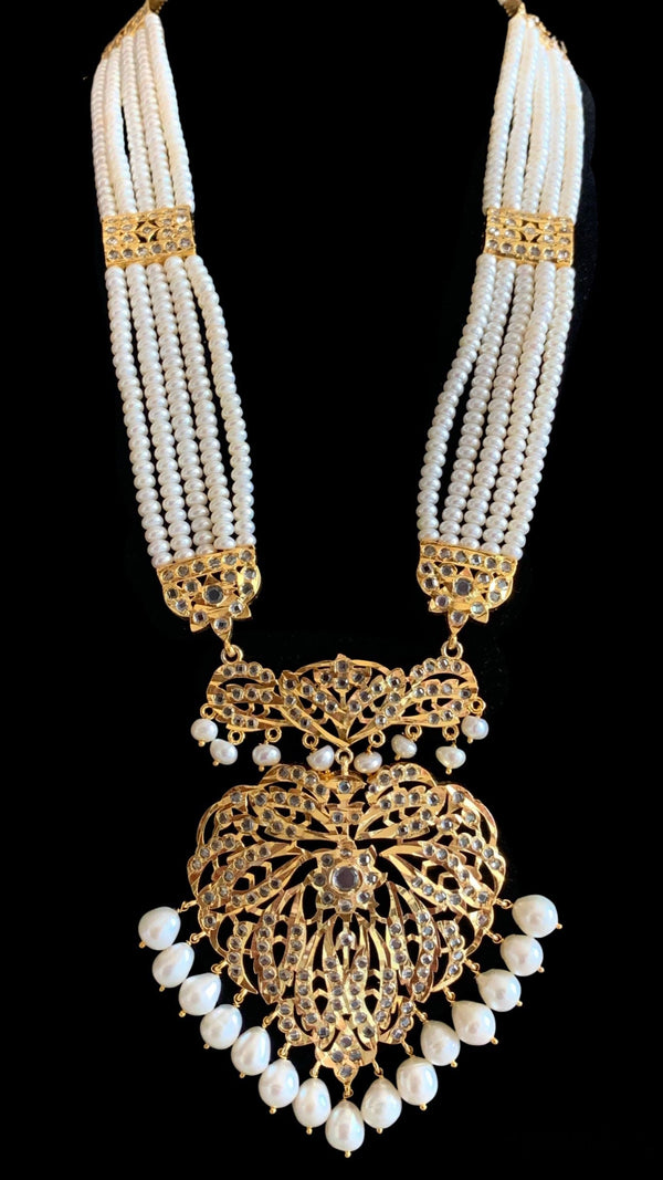 LN172 Namrata long Rani haar in fresh water pearls ( READY TO SHIP )