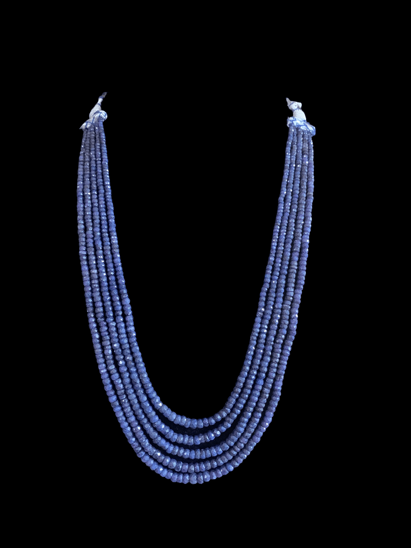 NS275  sapphire bead necklace (READY TO SHIP)
