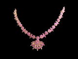 NEELAM -N04 , ruby gold plated necklace set ( READY TO SHIP)